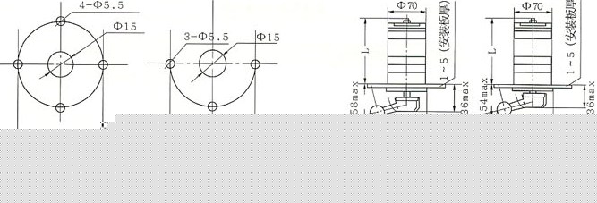 LW5-16万能转换开关-外型及安装尺寸